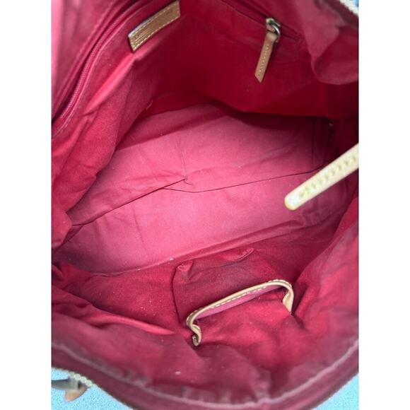 VTGDooney & Bourke Monogram Logo Shoulder Bag Matching Pouch Navy Canvas Leather - Picture 8 of 15